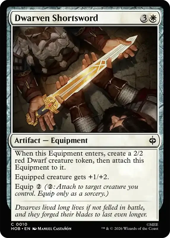 MTG Hobbit Set List - Dwarven Shortsword