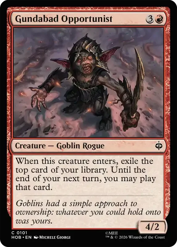 MTG Hobbit Set List - Gundabad Opportunist