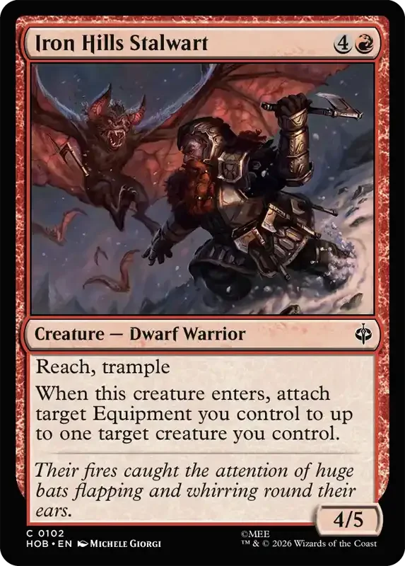 MTG Hobbit Set List - Iron Hills Stalwart