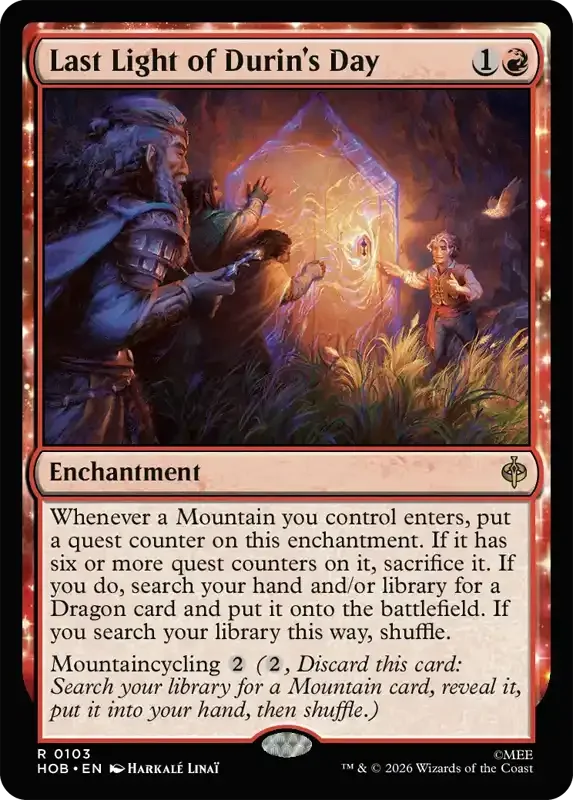 MTG Hobbit Set List - Last Light of Durin's Day
