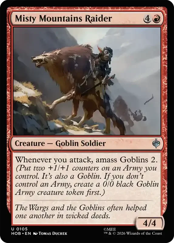 MTG Hobbit Set List - Misty Mountains Raider