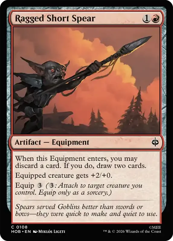 MTG Hobbit Set List - Ragged Short Spear