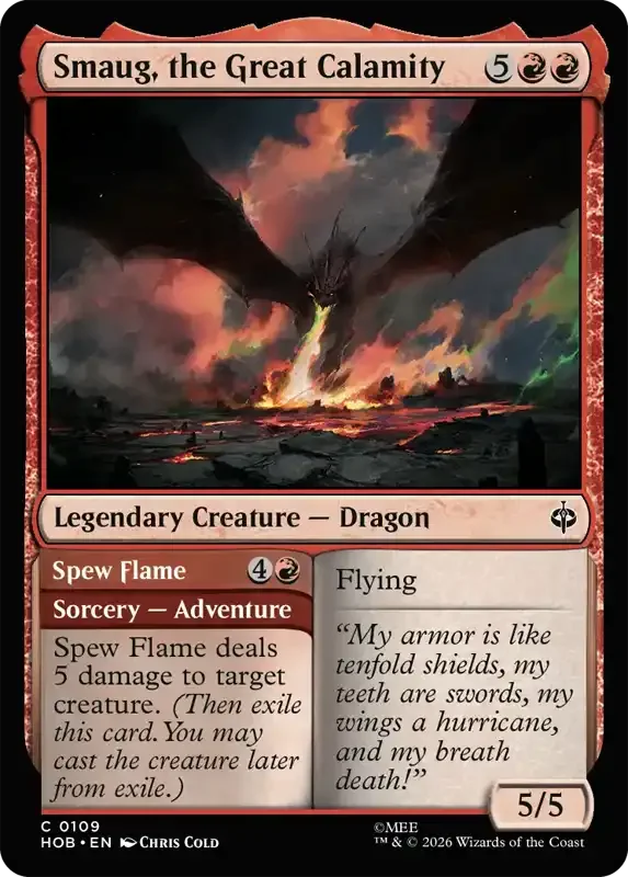 MTG Hobbit Set List - Smaug, the Great Calamity