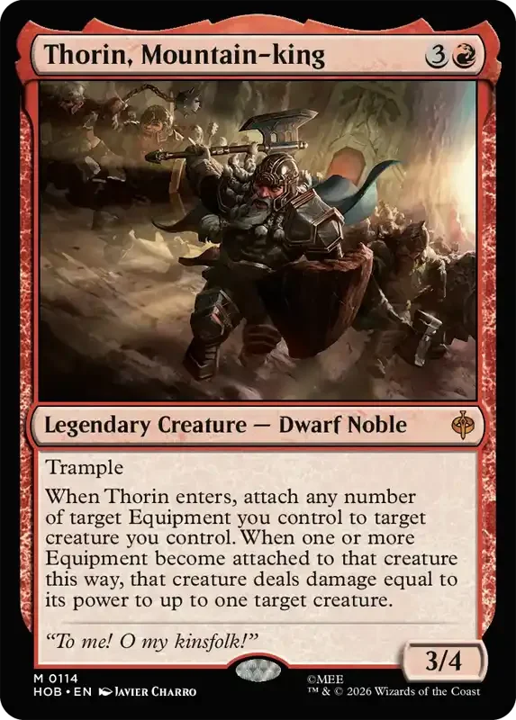 MTG Hobbit Set List - Thorin, Mountain-king