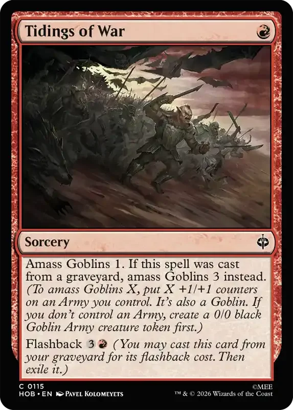 MTG Hobbit Set List - Tidings of War