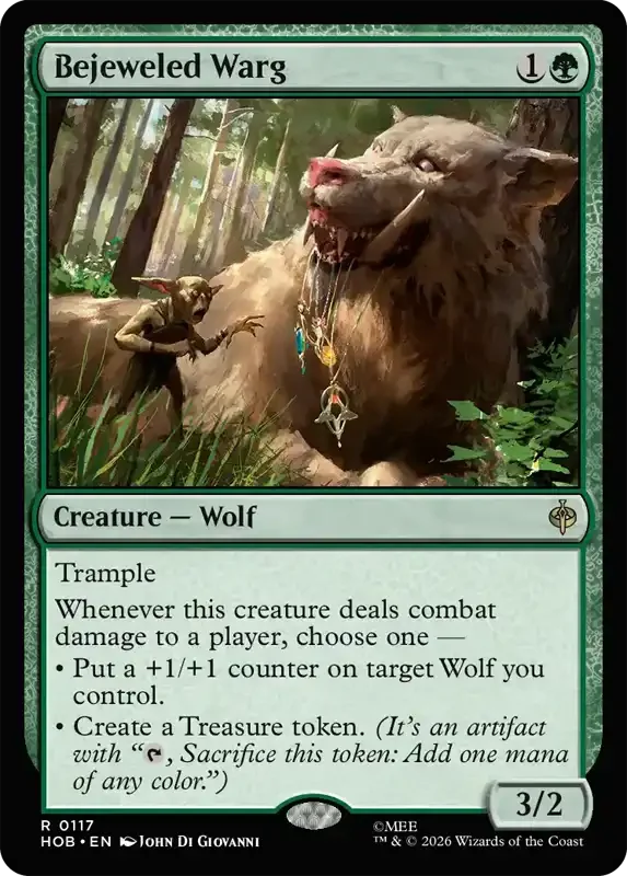 MTG Hobbit Set List - Bejeweled Warg