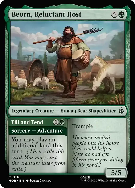 MTG Hobbit Set List - Beorn, Reluctant Host