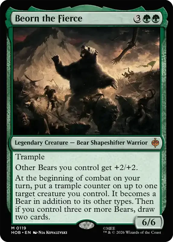 MTG Hobbit Set List - Beorn the Fierce