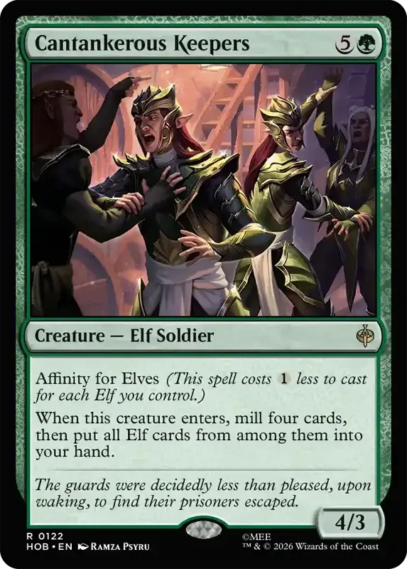 MTG Hobbit Set List - Cantankerous Keepers