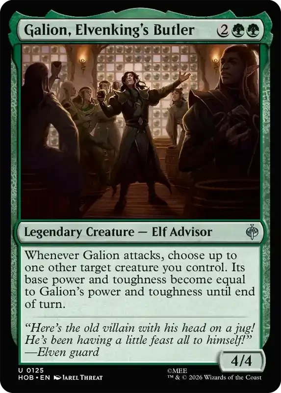 MTG Hobbit Set List - Galion, Elvenking's Butler