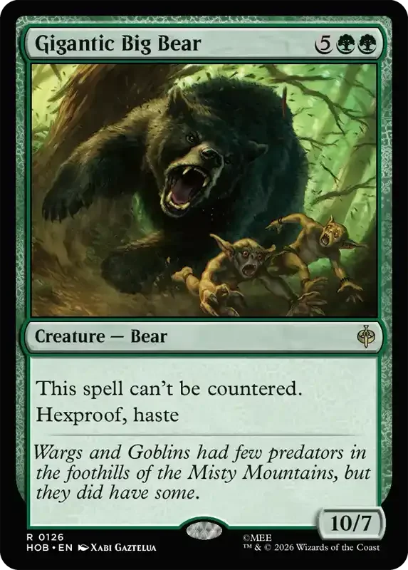 MTG Hobbit Set List - Gigantic Big Bear
