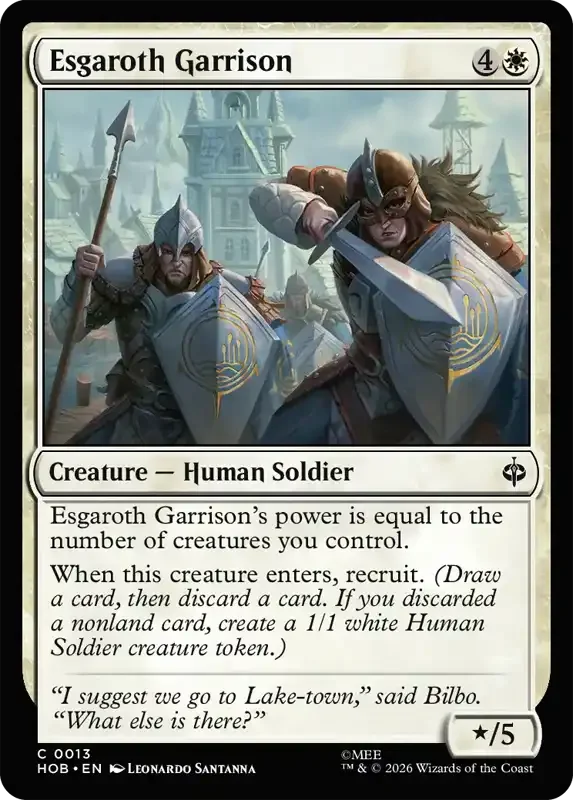MTG Hobbit Set List - Esgaroth Garrison