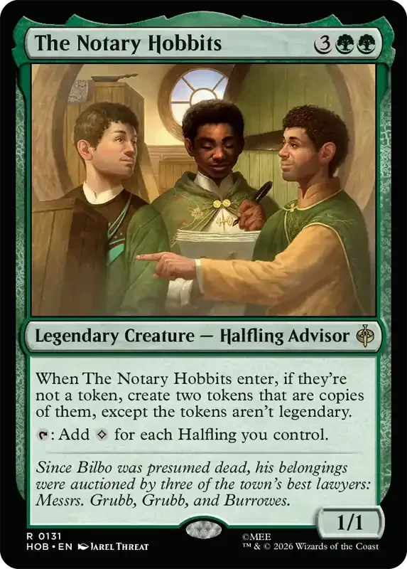 MTG Hobbit Set List - The Notary Hobbits
