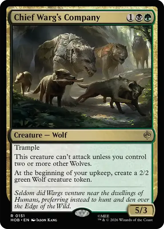 MTG Hobbit Set List - Chief Warg's Company