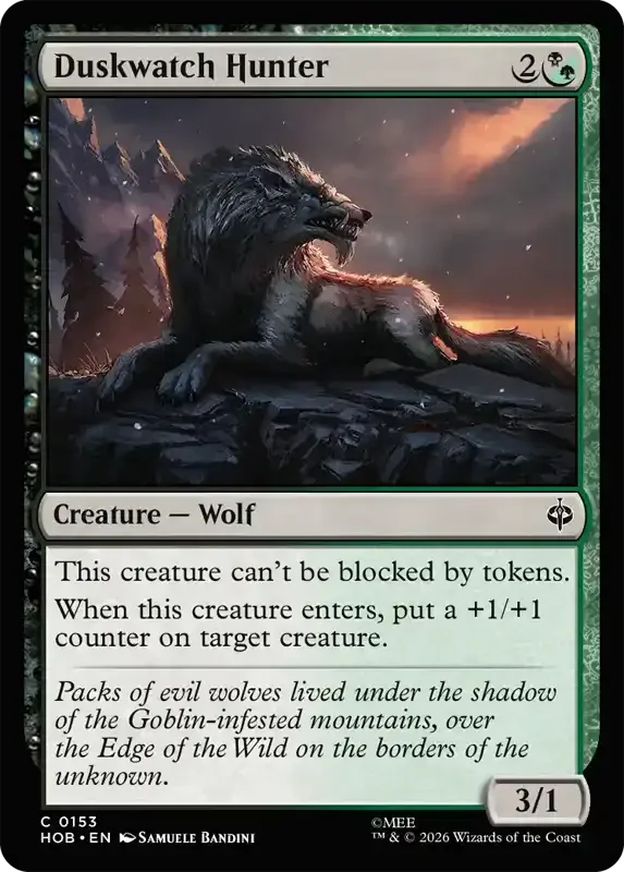 MTG Hobbit Set List - Duskwatch Hunter