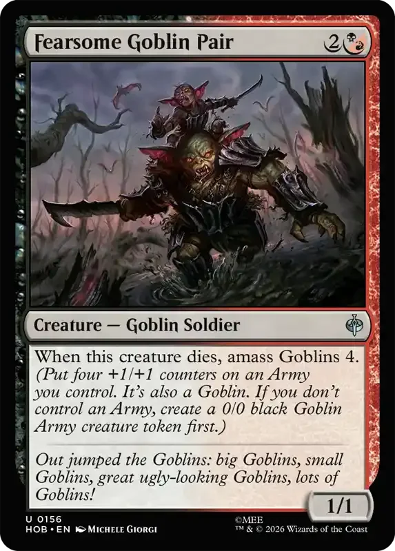 MTG Hobbit Set List - Fearsome Goblin Pair
