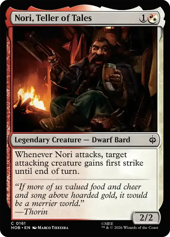 MTG Hobbit Set List - Nori, Teller of Tales