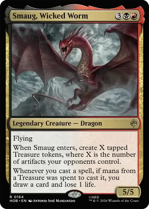 MTG Hobbit Set List - Smaug, Wicked Worm