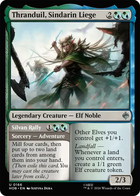 MTG Hobbit Set List - Thranduil, Sindarin Liege