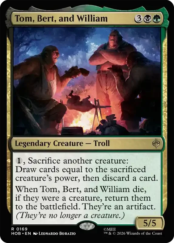 MTG Hobbit Set List - Tom, Bert, and William