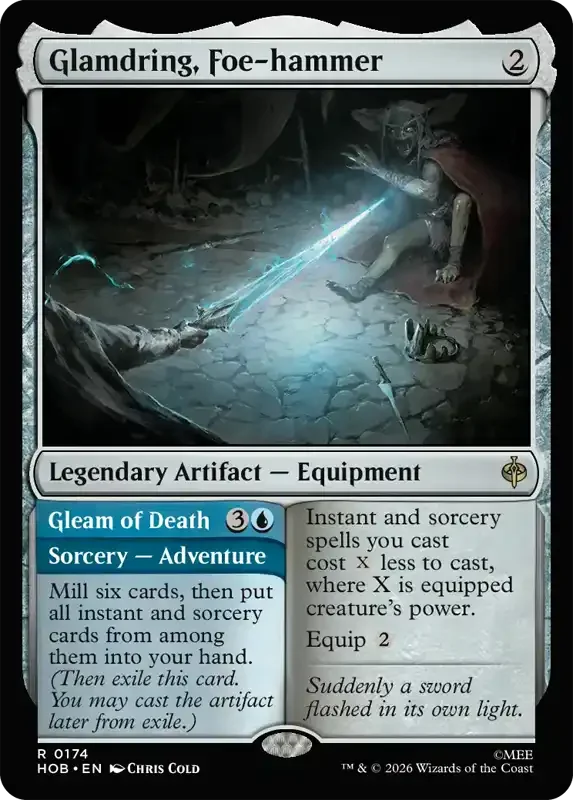 MTG Hobbit Set List - Glamdring, Foe-hammer