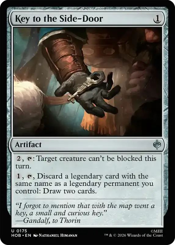 MTG Hobbit Set List - Key to the Side-Door
