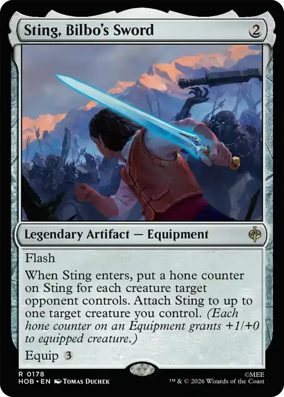 MTG Hobbit Set List - Sting, Bilbo's Sword