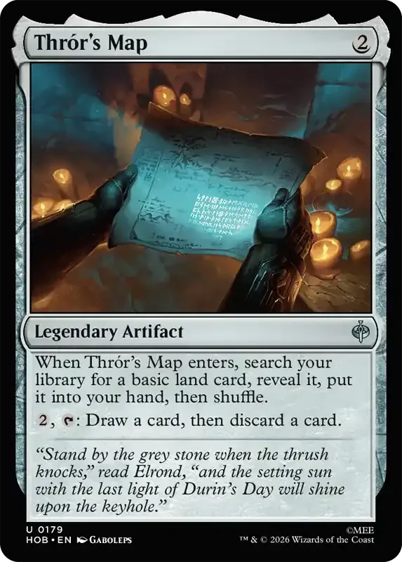 MTG Hobbit Set List - Thrór's Map