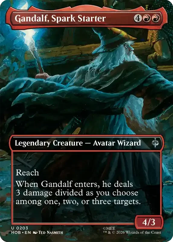 MTG Hobbit Set List - Gandalf, Spark Starter (V2)