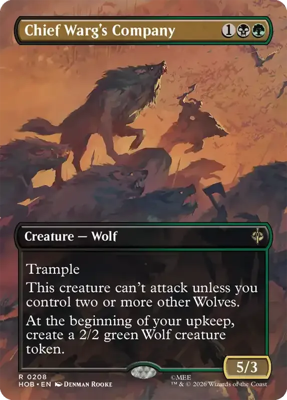 MTG Hobbit Set List - Chief Warg's Company (V2)