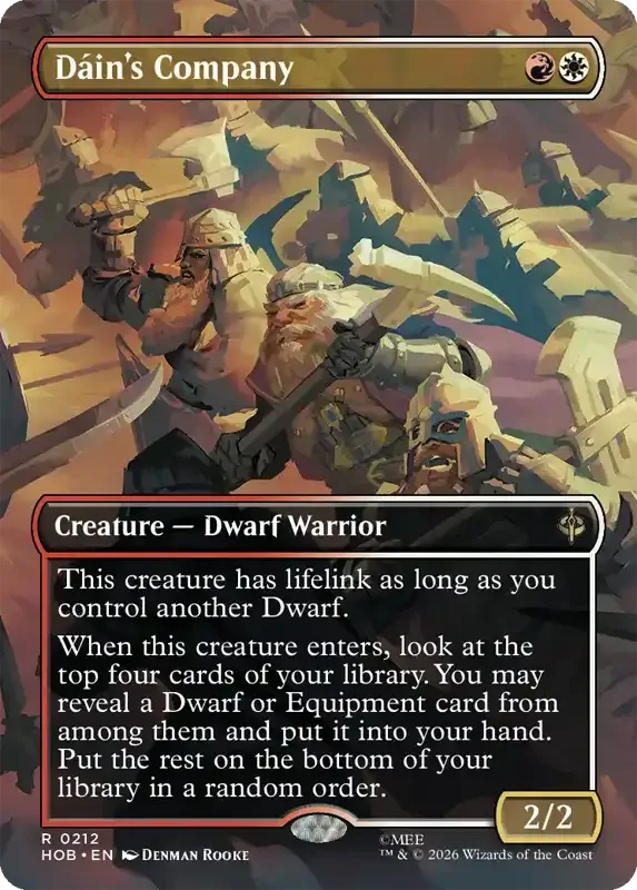 MTG Hobbit Set List - Dáin's Company (V2)