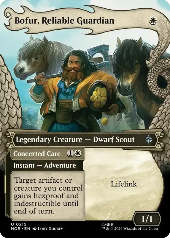 MTG Hobbit Set List - Bofur, Reliable Guardian (V2)