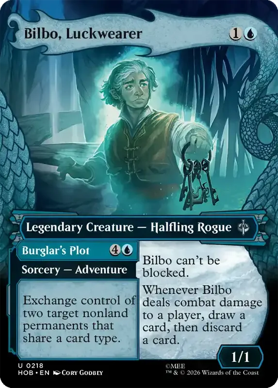 MTG Hobbit Set List - Bilbo, Luckwearer (V2)