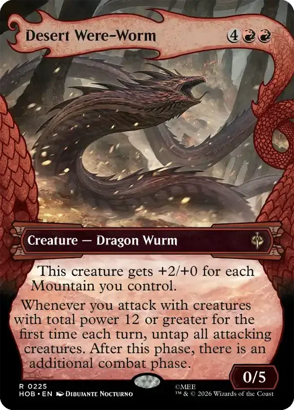 MTG Hobbit Set List - Desert Were-Worm (V2)