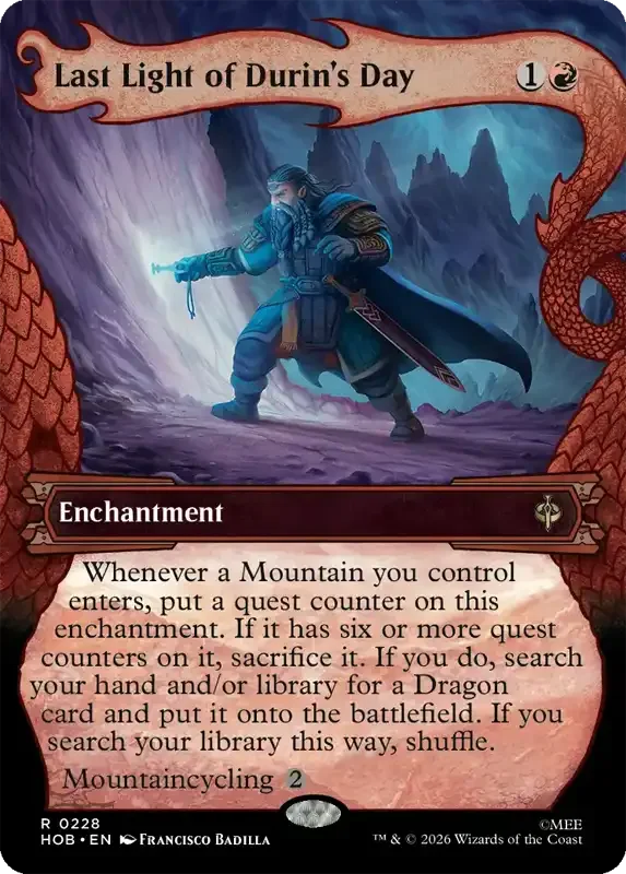 MTG Hobbit Set List - Last Light of Durin's Day (V2)