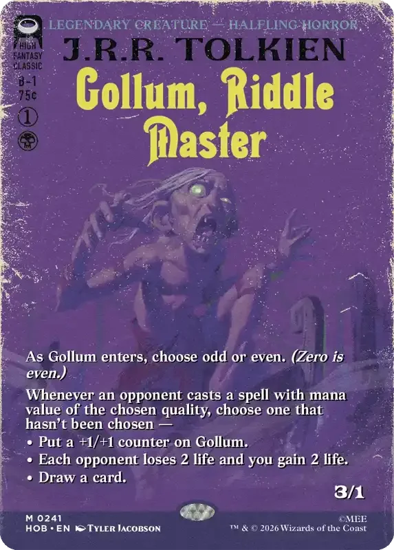 MTG Hobbit Set List - Gollum, Riddle Master (V2)
