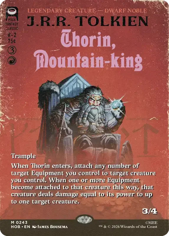 MTG Hobbit Set List - Thorin, Mountain-king (V2)