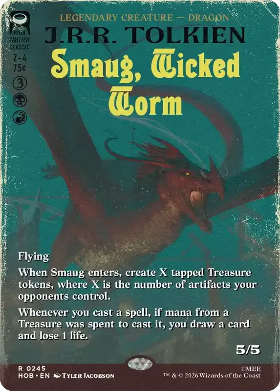 MTG Hobbit Set List - Smaug, Wicked Worm (V2)