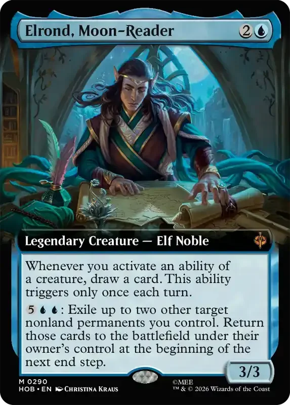 MTG Hobbit Set List - Elrond, Moon-Reader (V2)