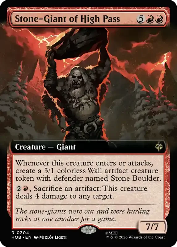MTG Hobbit Set List - Stone-Giant of High Pass (V2)