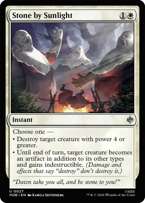 MTG Hobbit Set List - Stone by Sunlight