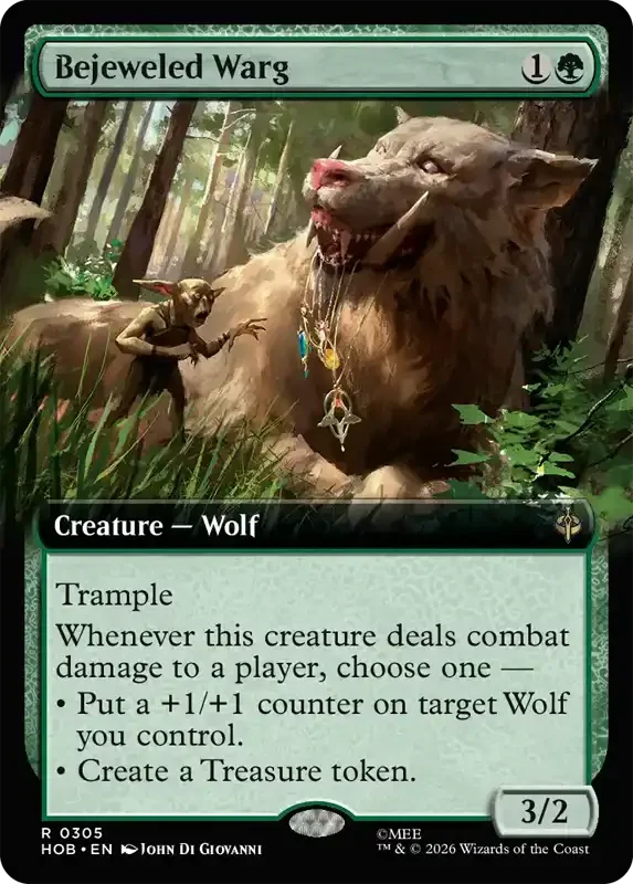 MTG Hobbit Set List - Bejeweled Warg (V2)