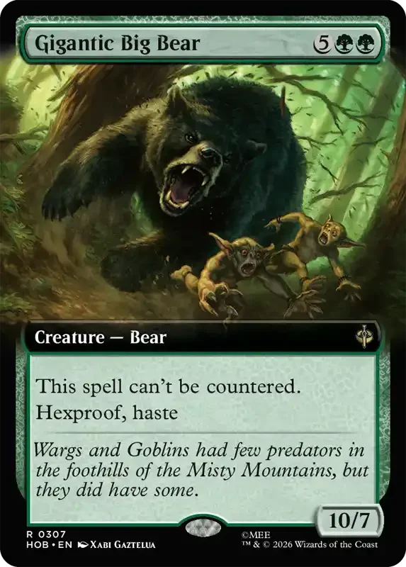 MTG Hobbit Set List - Gigantic Big Bear (V2)
