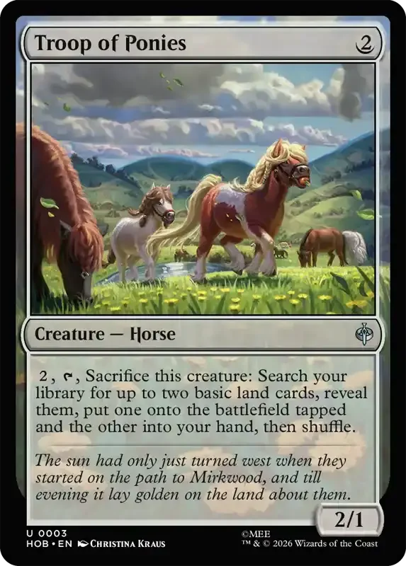 MTG Hobbit Set List - Troop of Ponies