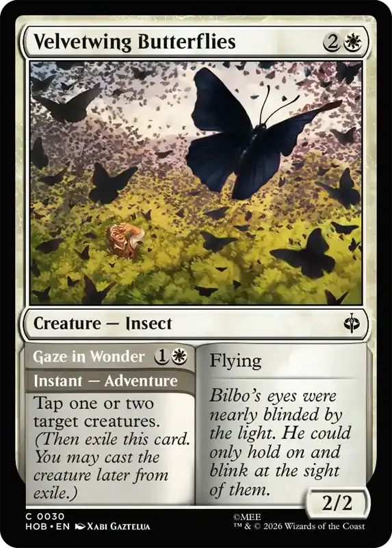MTG Hobbit Set List - Velvetwing Butterflies