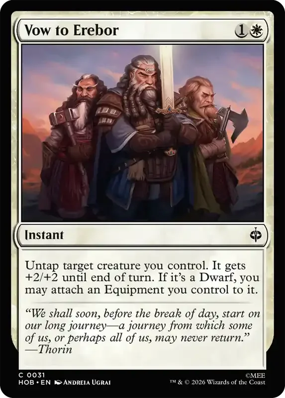 MTG Hobbit Set List - Vow to Erebor