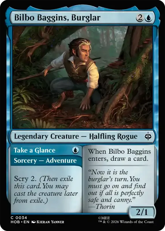 MTG Hobbit Set List - Bilbo Baggins, Burglar