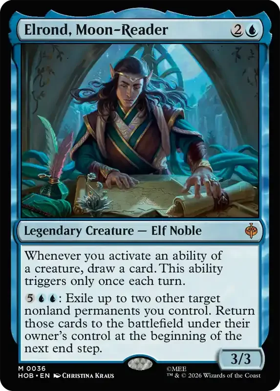 MTG Hobbit Set List - Elrond, Moon-Reader