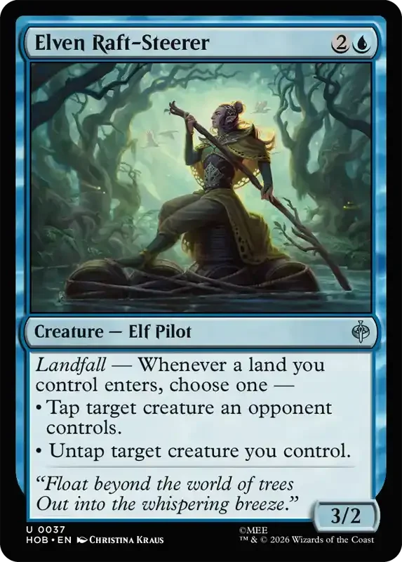 MTG Hobbit Set List - Elven Raft-Steerer