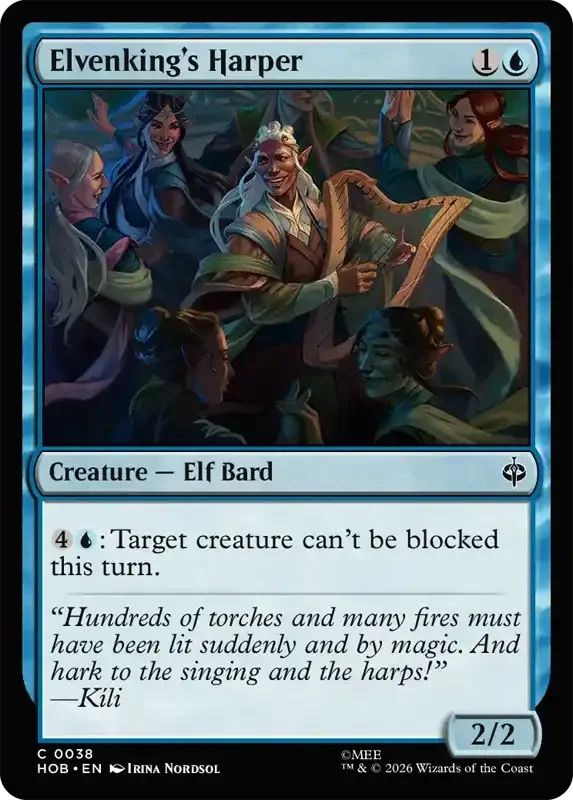 MTG Hobbit Set List - Elvenking's Harper
